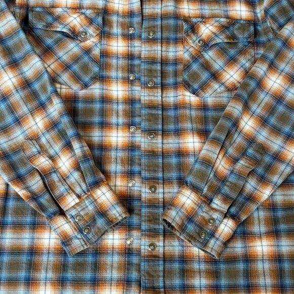 Pendleton Wyatt Western Shirt Plaid Pearl Snaps Mens Size Medium - Picture 4 of 9
